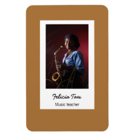 Imán Personalizado de música fotográfica marrón