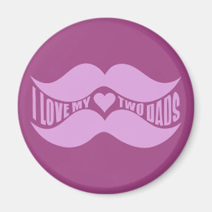 Imán personalizado de Mustaches Rosado