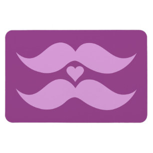 Imán personalizado de Mustaches Rosado