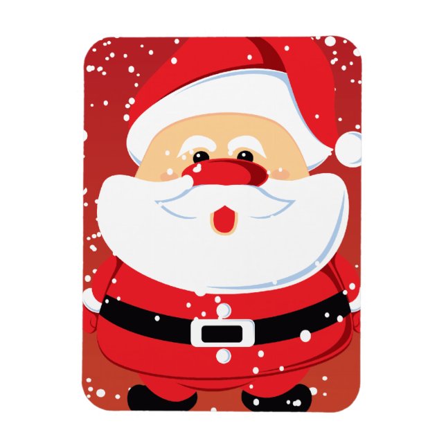 Imán Personalizado de Navidades de Cute Santa Claus (Vertical)