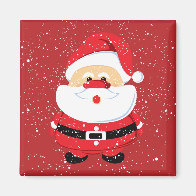 Imán Personalizado de Navidades de Cute Santa Claus (Frente)