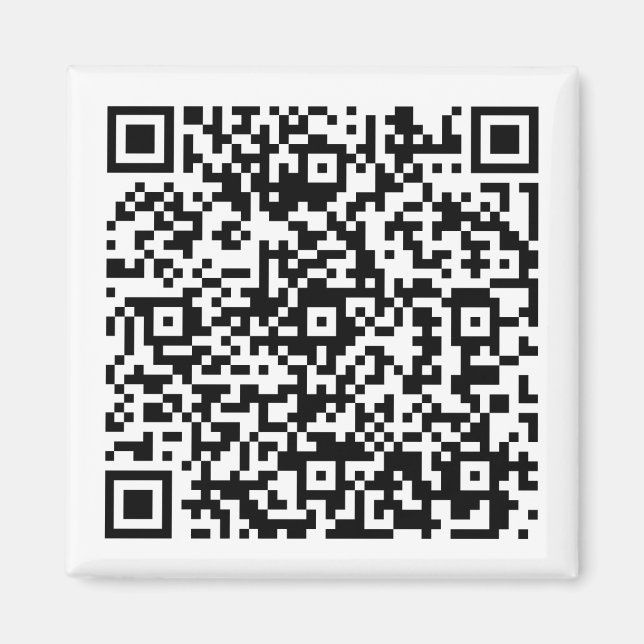 Imán Personalizado de negocio de código QR (Frente)