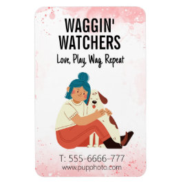 Imán Personalizado de negocios Dog Sitting