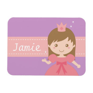 Imán Personalizado de Niña Princesa Linda