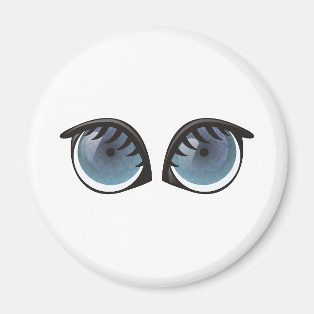 Imán Personalizado de ojos azules (Frente)