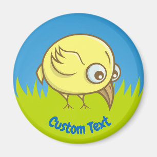 Imán personalizado de pájaro amarillo