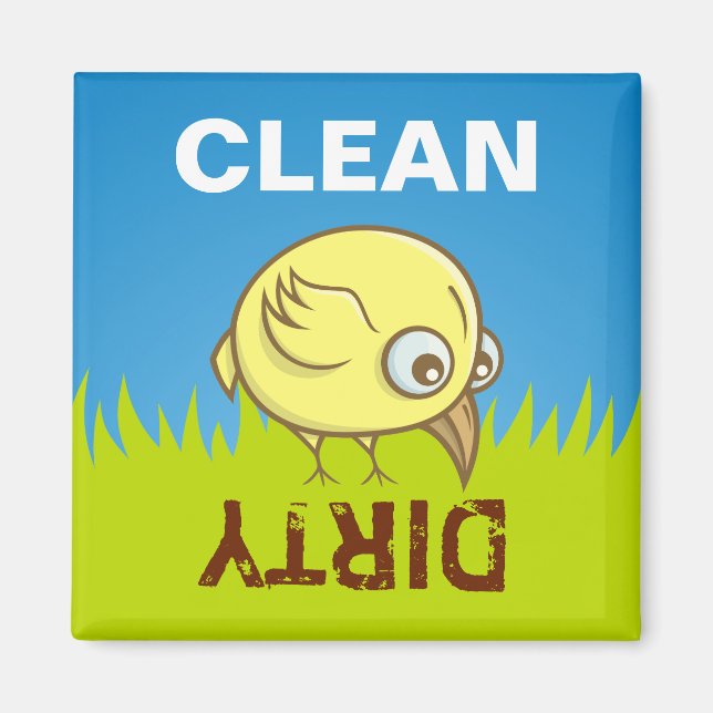 Imán Personalizado de pájaro amarillo (Frente)