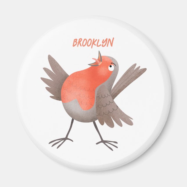 Imán Personalizado de pájaro de burro canto (Frente)