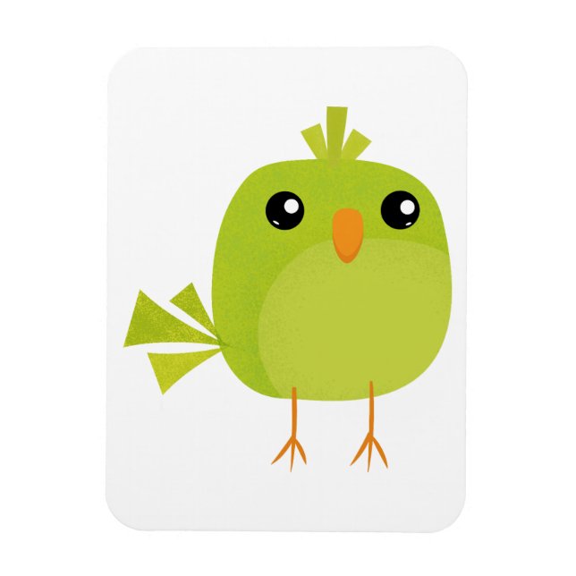 Imán Personalizado de pájaro verde (Vertical)