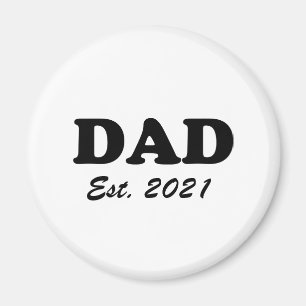 Imán Personalizado de papá instauró la fecha personaliz