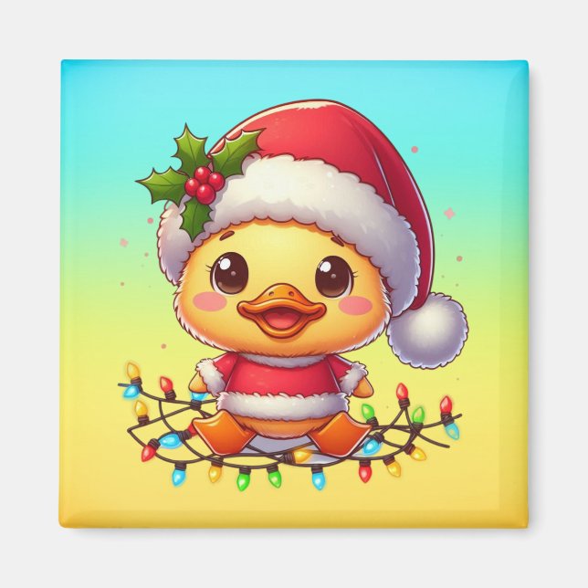 Imán Personalizado de pato de Navidades particulares Sa (Frente)