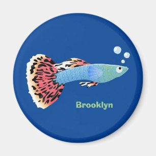 Imán Personalizado de peces tropicales adormilados