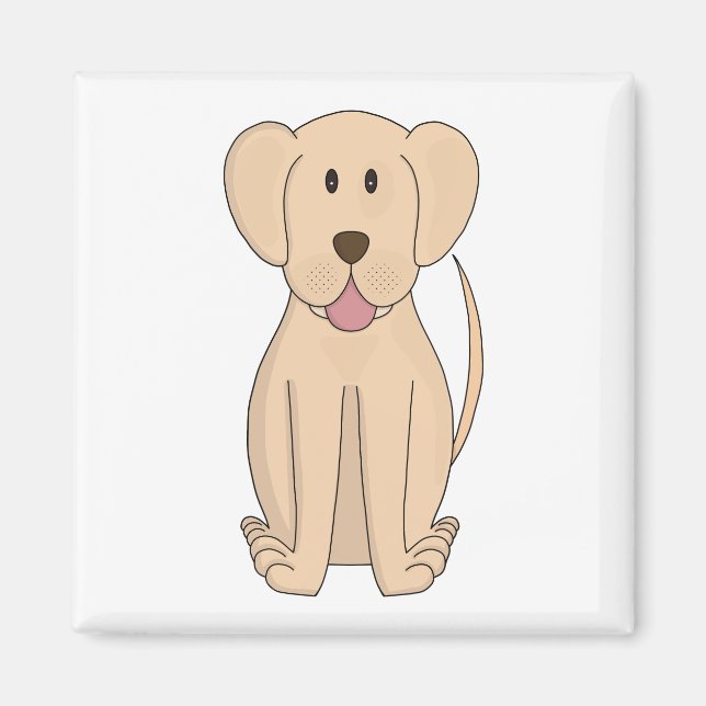 Imán Personalizado de perro asombroso Labrador recupera (Frente)