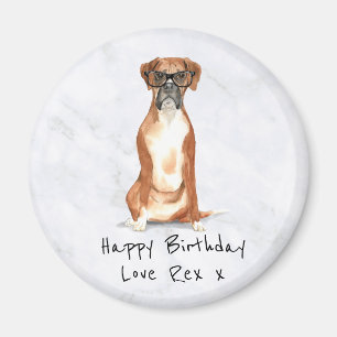 Imán personalizado de perro de boxeo