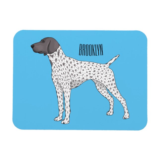 Imán Personalizado de perro puntero de Shorthal alemán (Horizontal)