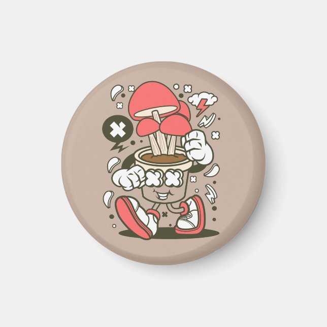 Imán Personalizado de personajes de hongos de Guay Pott (Frente)