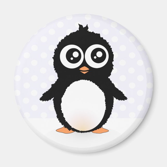Imán Personalizado de pingüino cute (Frente)