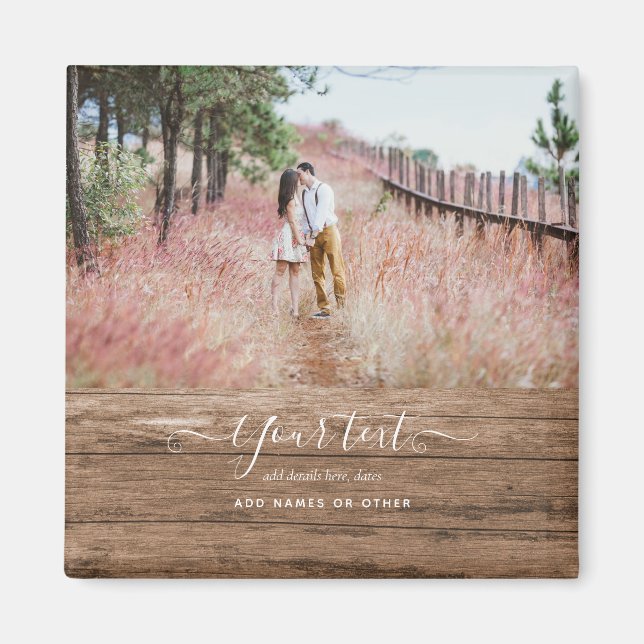 Imán Personalizado de regalo de COLLAGE DE FOTOS ruso ú (Frente)