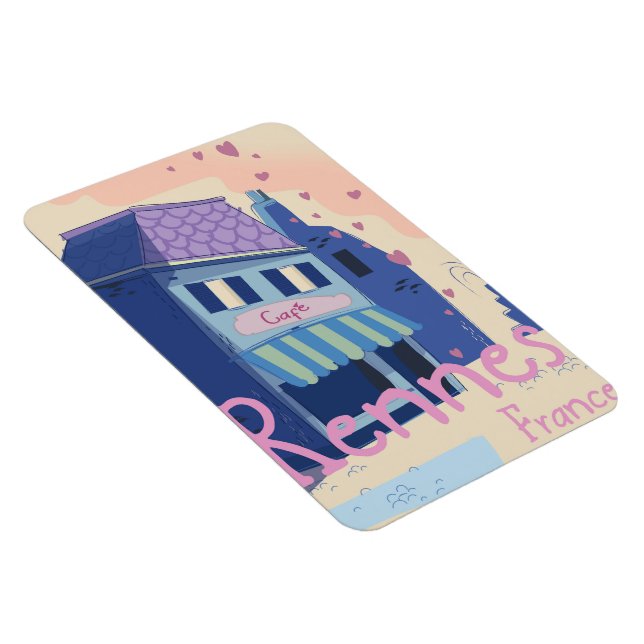 Imán Personalizado de Rennes France (Lado Derecho)