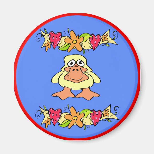 Imán Personalizado de Rótulo Hex de pato (Frente)