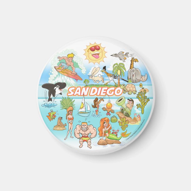 Imán Personalizado de San Diego (Frente)