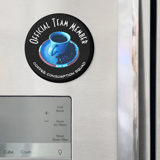 Imán Personalizado de Saucer de la Copa Azul de Café (In situ (nevera))