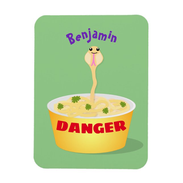 Imán Personalizado de serpientes de fideos de pelo hues (Vertical)