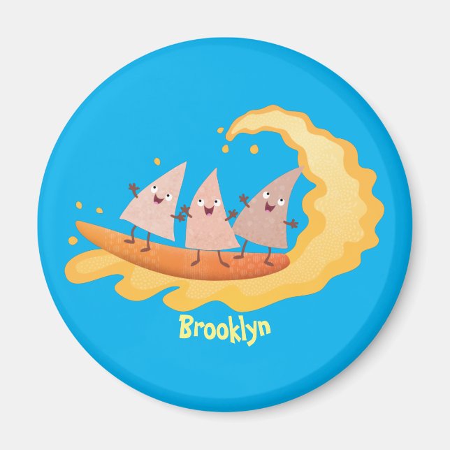Imán Personalizado de surf con chips de maíz de nachos (Frente)