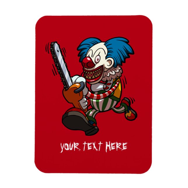 Imán Personalizado de terror de Halloween, payaso de co (Vertical)