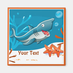 Imán Personalizado de tiburón dulce acuático oceán