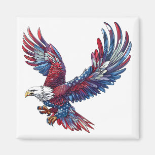 Imán Personalizado de un águila, concepto del 4 de juli
