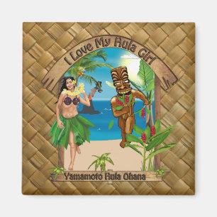 Imán Personalizado De Yamamoto Hula Ohana Magnet