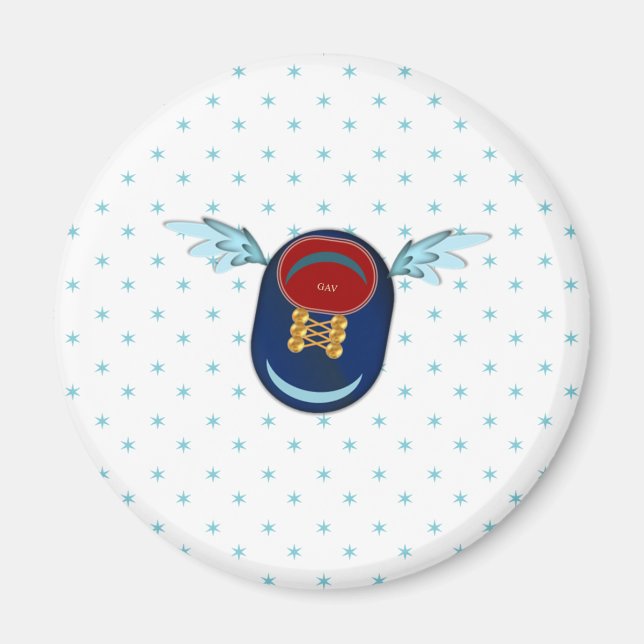 Imán Personalizado de zapato alado (Frente)