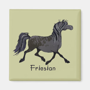 Imán Personalizado del caballo frisón