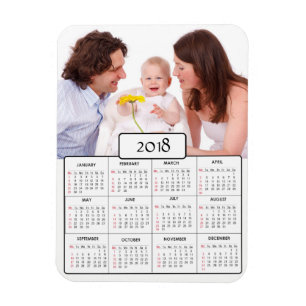 Imán personalizado del calendario de la foto de