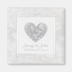 Imán personalizado del corazón por el 60 aniversario de