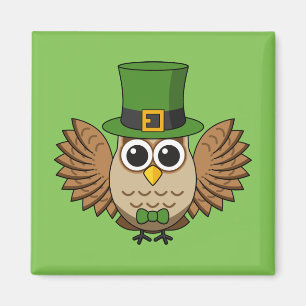 Imán Personalizado del Día de la Lechuza Cute St Patric