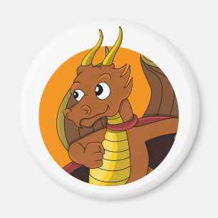 Imán personalizado del dragón naranja