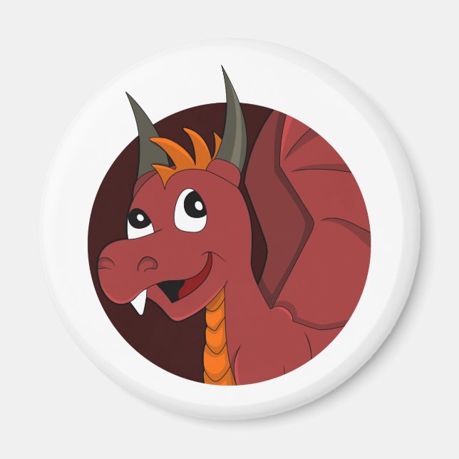 Imán Personalizado del dragón rojo (Frente)