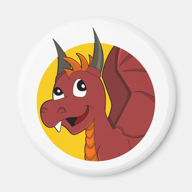 Imán Personalizado del dragón rojo (Frente)