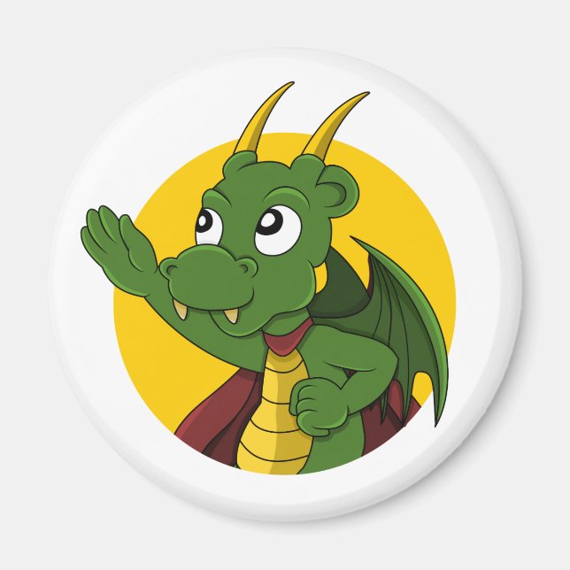 Imán Personalizado del dragón verde (Frente)