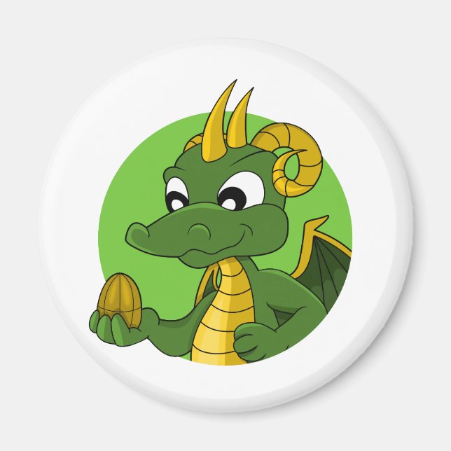 Imán Personalizado del dragón verde (Frente)