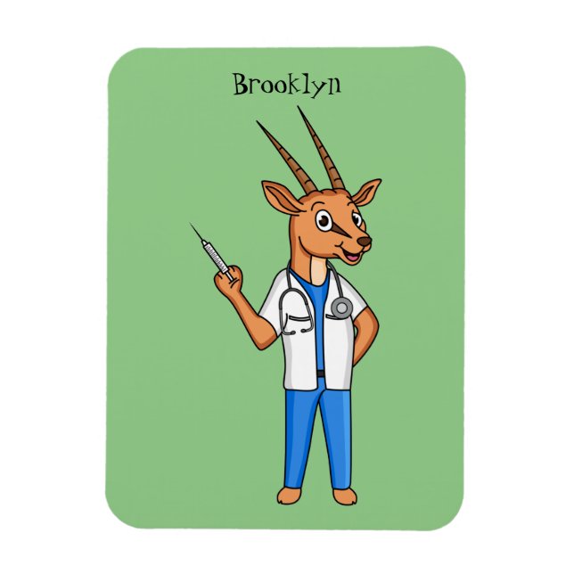 Imán Personalizado del médica del antílope de Gemsbok (Vertical)