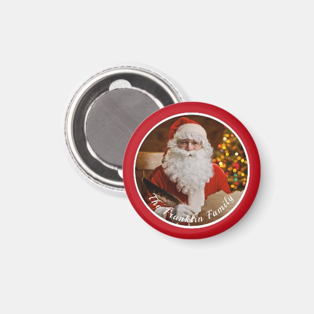 Imán Personalizado del Viejo Santa Claus de Navidad (Anverso/Reverso)