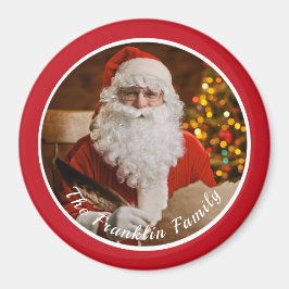 Imán Personalizado del Viejo Santa Claus de Navidad