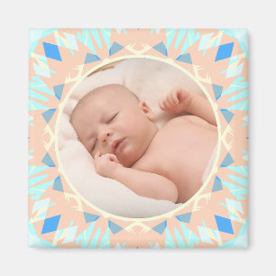 Imán Personalizado Día de la Madre Azul Nueva Mamá Rega