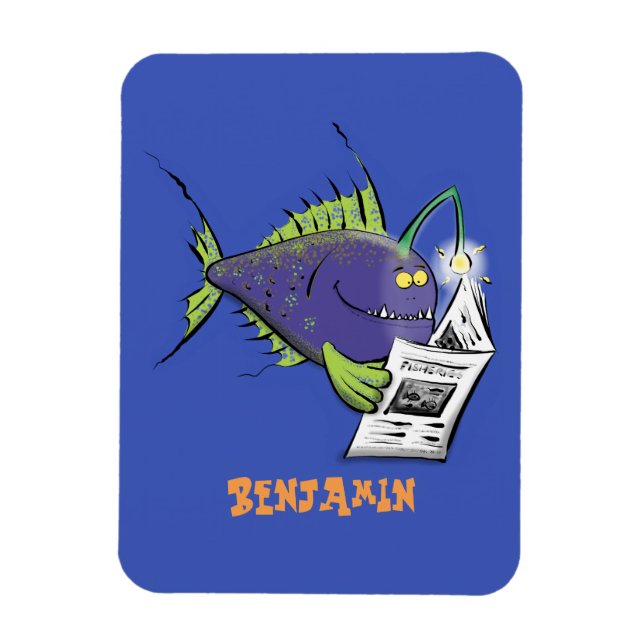 Imán Personalizado divertida de pescados y mariscos (Vertical)