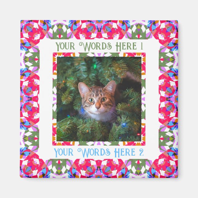 Imán Personalizado Divertido jolly Red Festivier primer (Frente)