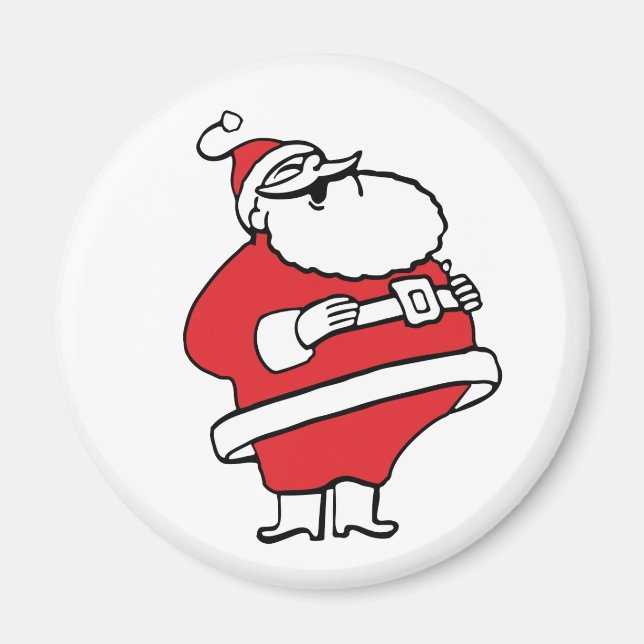 Imán Personalizado educado Jolly Santa Claus Laughs Ho  (Frente)