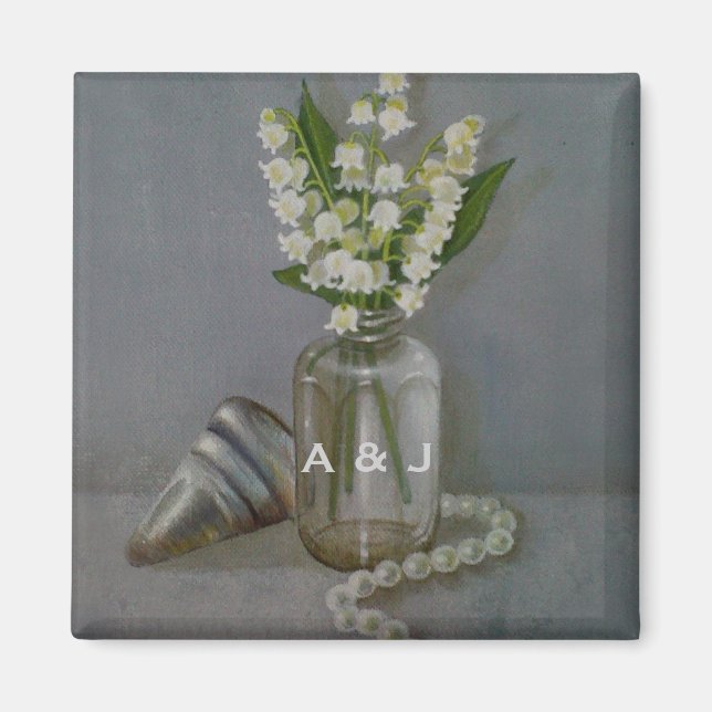 Imán Personalizado el 30 aniversario de Pearl Boda (Frente)